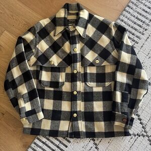 VTG Hercules Sears Roebuck Wool Mackinaw Cruiser Jacket Buffalo Plaid 40s 50s